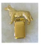 Australian Cattle Dog Ring Clip Gold Plate