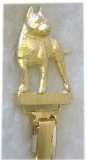 American Staffordshire Terrier Ring Clip Gold Plate