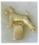 Airedale Ring Clip Gold Plate